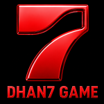 DHAN7 GAME premium online gaming platform logo with red number 7 on black background